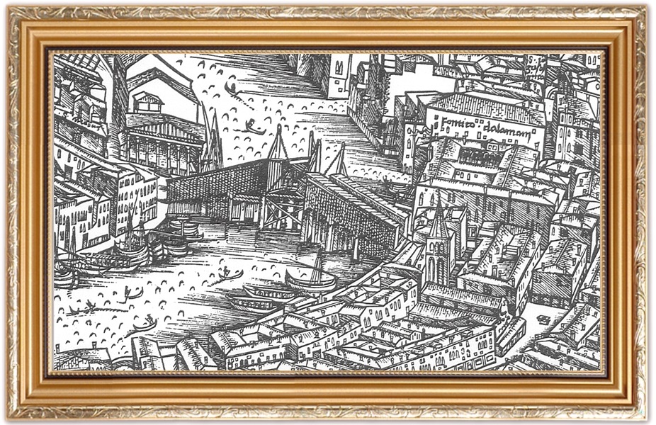 rialto Jacopo de Barbari fondaco dei tedeschi in gioielleria meneghetti venezia.jpg