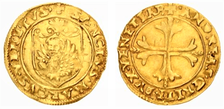ZECCA VENEZIANA mezzo scudo oro doge venezia gritti - storia oreficeria san marco rialto - GIOIELLERIA VENEZIA  meneghetti cc.png