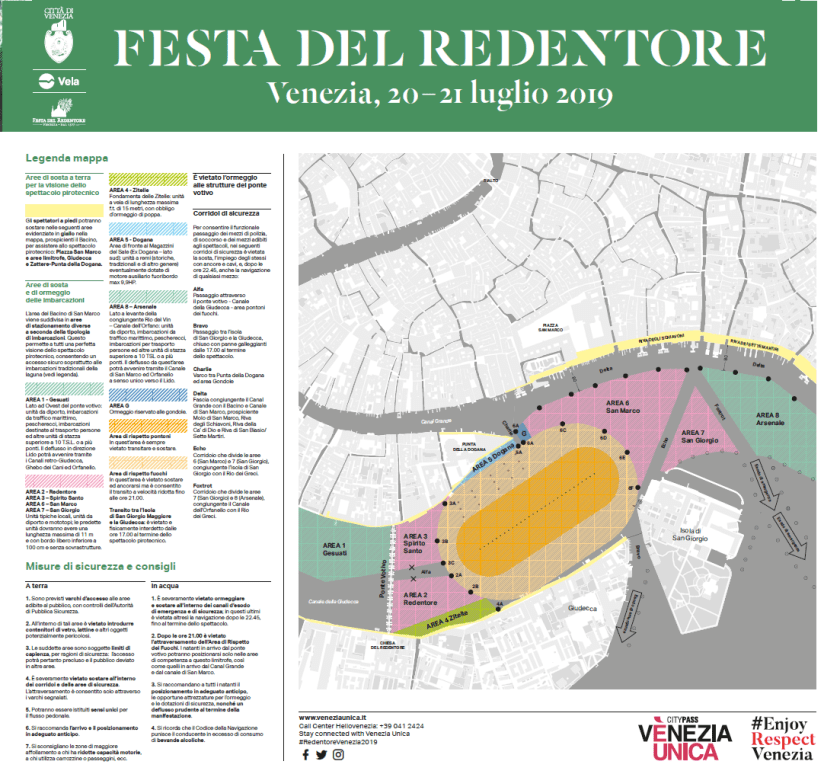 sicurezza mappa festa redentore 2019 oreficeria meneghetti orafo di venezia gioielleria