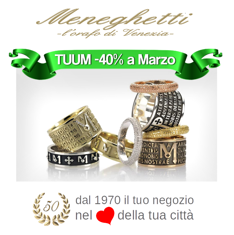 01 Menegheti promo TUUM - 1970 2020 anniversario 50 anni - Orafo di Venezia